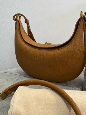 Songmont Crescent Shoulder Bag in Warm Tan